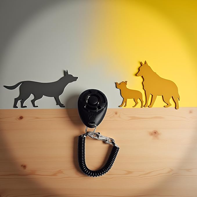 Jowxsx Black Dog Training Clicker with Wrist Strap Resistant Lightweight Pet Training Clicker for Cats Puppy Birds Horses Perfect for Behavioral Training Training Clickers