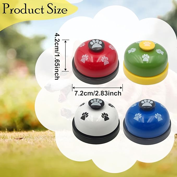 4 Pack Dog Buttons Recordable Answer Buzzers Button Answer Buzzers Game, Dog Speech Training Buttons Talking Sound Buttons for Dogs Toy Game