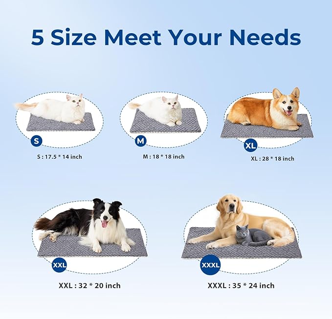 ZOMISIA Large Dog Heating Pad 35x24 Inch - 11 Adjustable Temperature and 25 Timer Options, Heated Dog Bed Indoor with Chew-Resistant Cord for Large Dogs