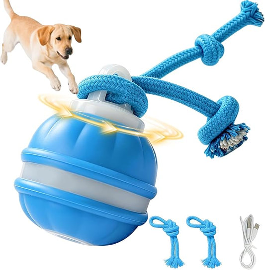 Dog Toys, Interactive Dog Toys, Automatic Interactive Dog Ball, 3 Modes Motion Activated Dog Balls for Medium Large Dogs, Type-C Rechargeable & Bite-Resistant, Keep Pets Busy for Small Large Breeds