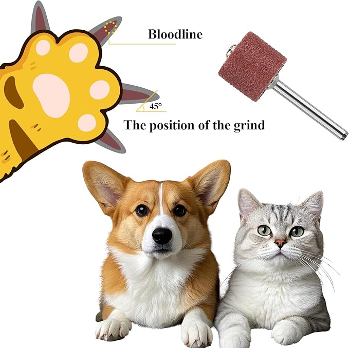 26 Pack Nail Grinder for Dogs Replacement Kit Pet Nail Grinder Replacement Kit with Grit Sanding Bands Pet Smoother Claw Care Dog Claw Grooming Supplies(80#/120#)