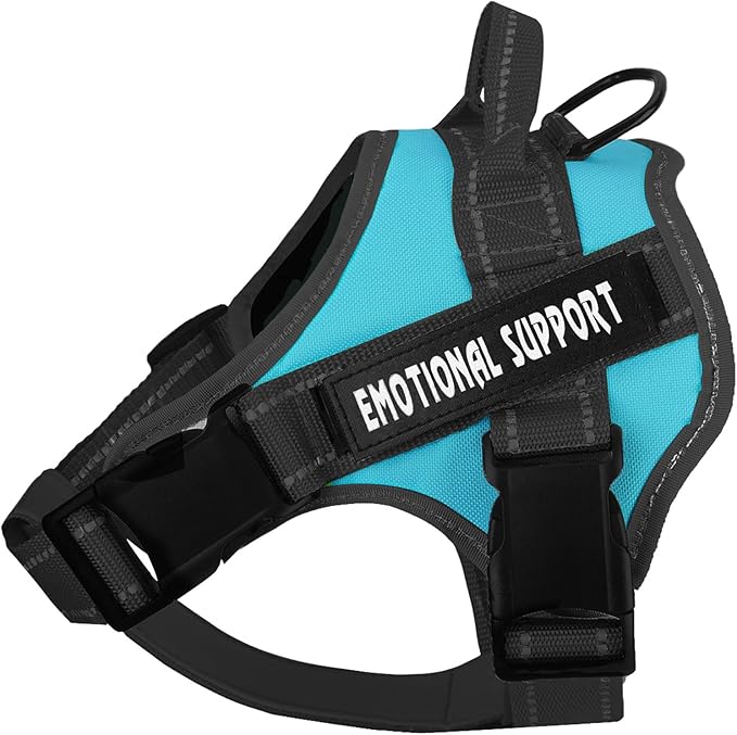 voopet Service Dog Harness, Emotional Support Pet Vest Harness, Reflective Breathable and Adjustable No-Pull ESA Dog Harness for Small Medium Large Dogs (with 4 PCS Removeable Tags)