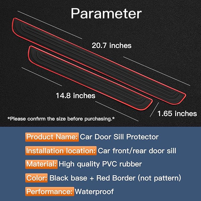 Door Sill Plate Protectors for Car - Universal Door Entry Guards Sill Scuff Cover Panel Step Protector, Welcome Pedal Protector Cover 4pcs/Set