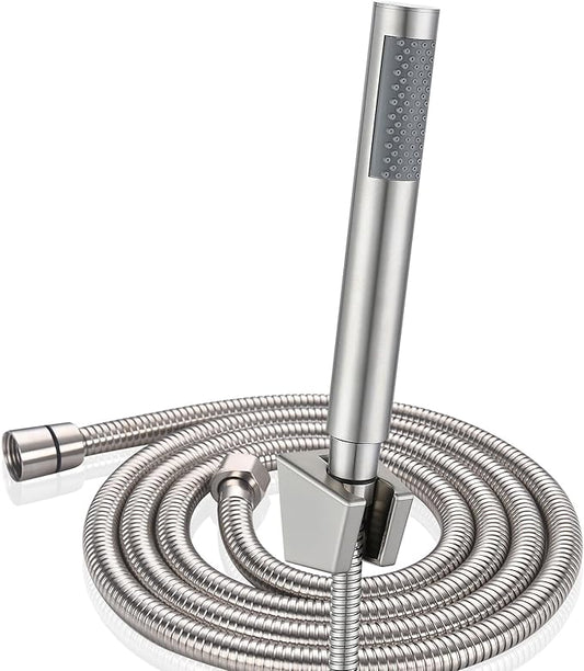 Handheld Shower Head with Hose, Hand Held Shower Wand Head with Long Hose, High Pressure RV Shower Head with Handheld Spray Combo, Dog Shower Attachment, Brushed Nickel