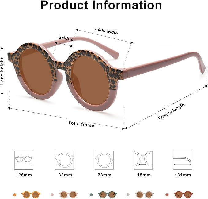 SOJOS Cute Round Polarized Sunglasses for Kids Girls Boys UV400 Protection De Sol Gafas Beach Holiday
