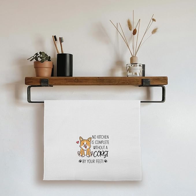 Corgi Dog Kitchen Towels - Corgi Gifts for Corgi Lovers Women, Cute Corgi Dog Hand Towels Dish Towels, Corgi Stuff, Corgi Decor, No Kitchen is Complete Without a Corgi, 16x24