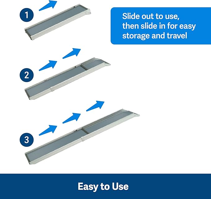 PetSafe Happy Ride Telescoping Dog Ramp, Portable Pet Ramp for Cars, Trucks & SUVs with Adjustable Sizing