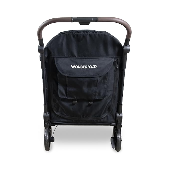 WonderFold PF Luxury FlatFold Pet Stroller Designed for Comfortable Elevated Everyday Walks - Black, Large (Up to 99 lbs)
