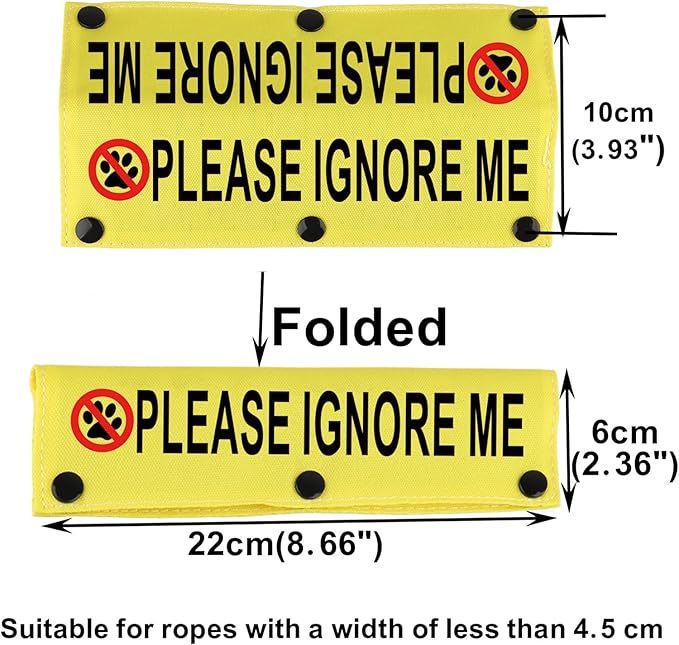 Funny Dog Leash Sleeve Please Ignore Me Dog Leash Wrap Sleeve Pet Birthday Gift (Please Ignore Me-YE Sleeve)
