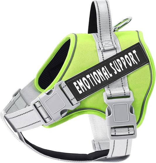 voopet Emotional Support Dog Harness, Professional Service Dog Vest Harness for Small Medium Large Dogs, Reflective Breathable and Adjustable No Pull/Choke ESA Essential Harness
