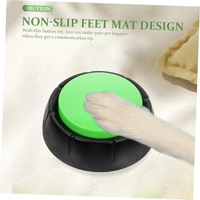 POPETPOP 4pcs Interactive Dog Talking Button Wear-Resistant Recording Pet Communication Buttons for Dogs Random Color