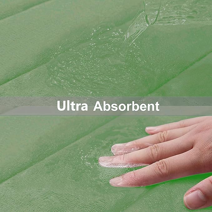 Buganda Memory Foam Bath Mat, 30" x 20", Ultra Soft and Non-Slip Bathroom Rugs, Water Absorbent and Machine Washable Bath Rug for Bathroom, Shower, and Tub, Olive Green