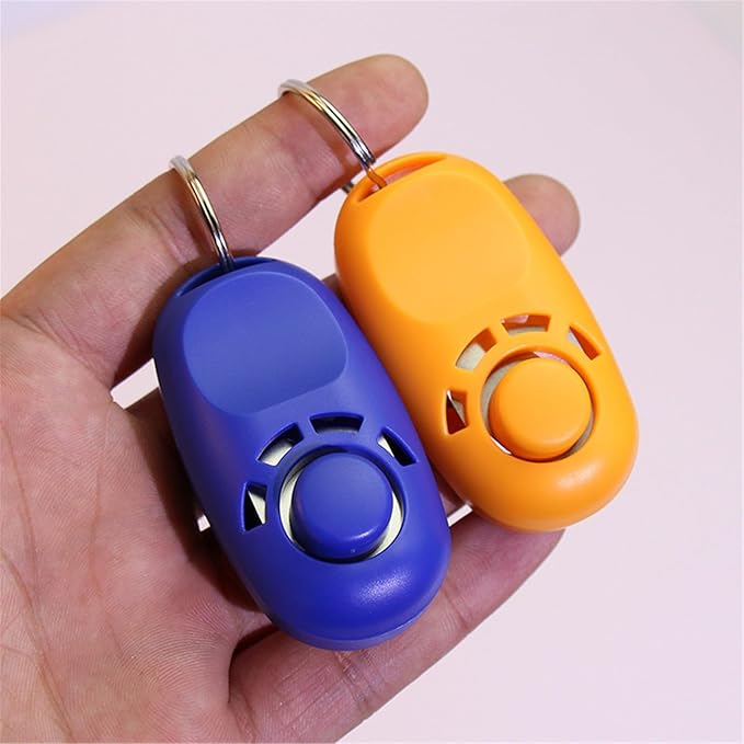 Dogs Training Clickers Plastic Pet Dogs Trainer Tool Stretch Help Wrist Rope Sound Keychains Dogs Training Clickers, Blue