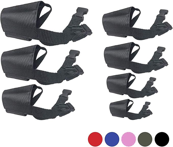 Dog Muzzles Suit - 7PCS Dog Muzzles Adjustable Quick Fit pet Muzzle Prevent from Biting Barking and Chewing for Small Medium Large Dogs,Black