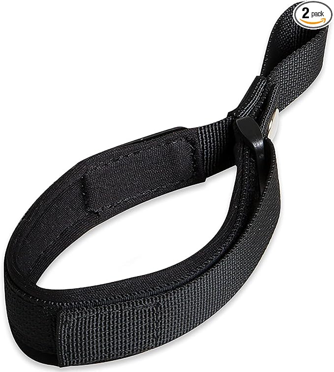 2 Pack Adjustable Wrist Strap for Dog Leash, Dog Leash Wrist Safety Strap for Hands Free, Soft Comfortable Diving Fabric, Black Color