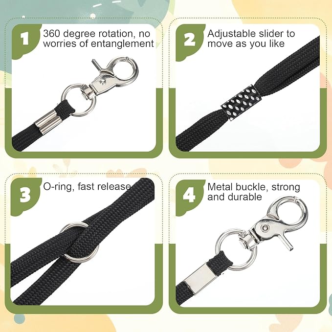 Dog Grooming Loop, 2 Pcs Adjustable Nylon Restraint Noose Fixed Dogs Cat Safety Tether Straps Standard Dog Leashes for Pet Grooming Table Bathtub (Black, Orange)