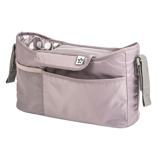 Tiny Twinkle Universal Stroller Organizer with Adjustable Strap - Waterproof Stroller Caddy Fits Baby Jogger, Nuna, Graco, Donna and Bugaboo Strollers (Luna）