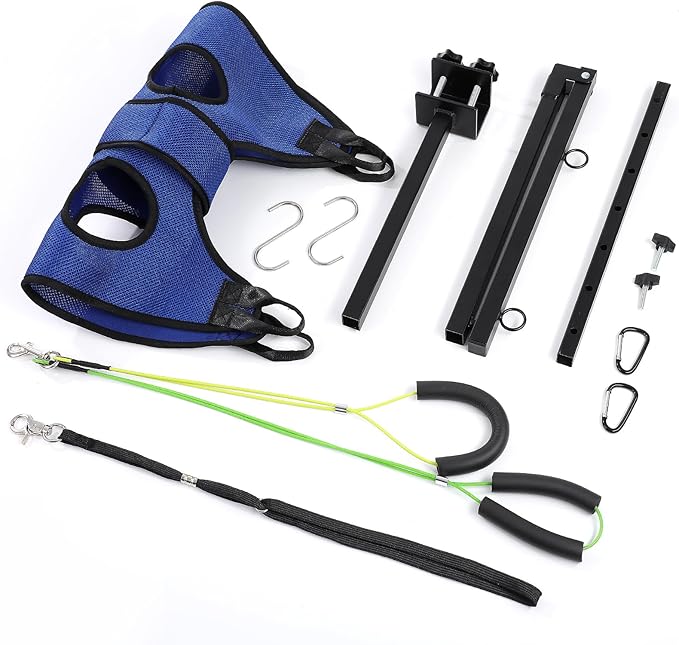 ondware Dog Grooming Arm with Dual-Spiral Clamp, Adjustable Height 27-37 inch, Dog Grooming Table Arm with Hammock, Groom Restraint for Small Medium Dogs at Home or Salon