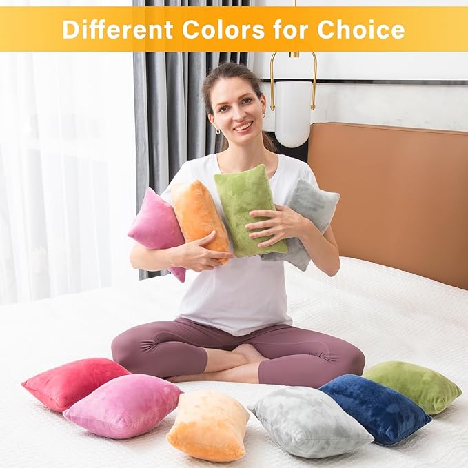 1 MIDDLE ONE 2 Pack Small Pillow, Memory Foam Mini Pillow 11 X 7 Inches for Travel, Sleeping, Nap and Neck, Knee, Lumbar Support, Tiny Cushion for Pet, Dogs (Red)