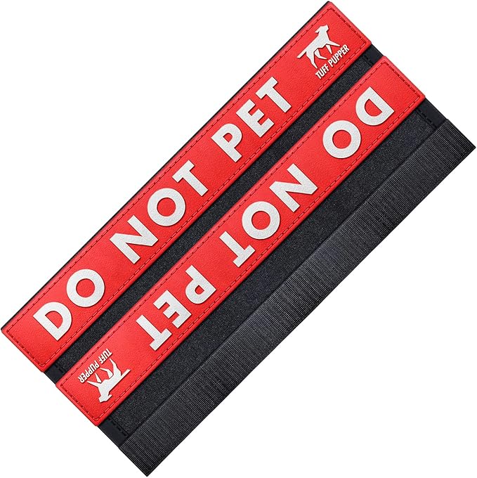 Tuff Pupper Waterproof Leash Sleeve | Fits Any Standard Size 1 Inch Wide Leash | Dual Sided Message | Durable Neoprene & Silicone | Odor & Stink Proof | Easy Secure On & Off (2 Pack, Do Not Pet)