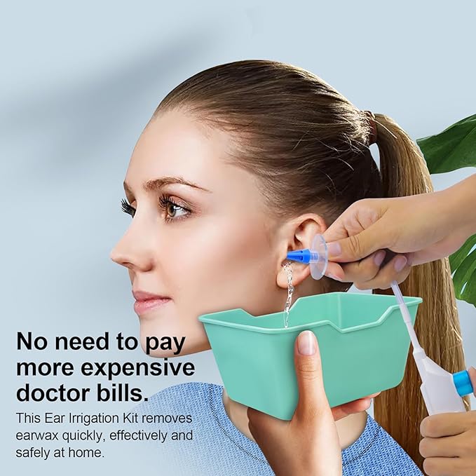 Ear Wax Removal Kit, Ear Cleaner Earwax Removal Kit, Ear Wax Cleaning Kit, Ear Irrigation Flushing System, Clean Ear Built Up Wax for Adults Kids, Ear Wax Removal Tool