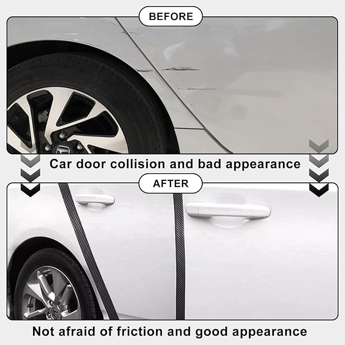 Storystore Universal Car Door Edge Guard, 2In x 33Ft Door Sill Protector, Automotive Anti-Collision Strip for Car Door Edge/Front and Rear Bumper/Door Sill Protector, Fits for Most Car, Black