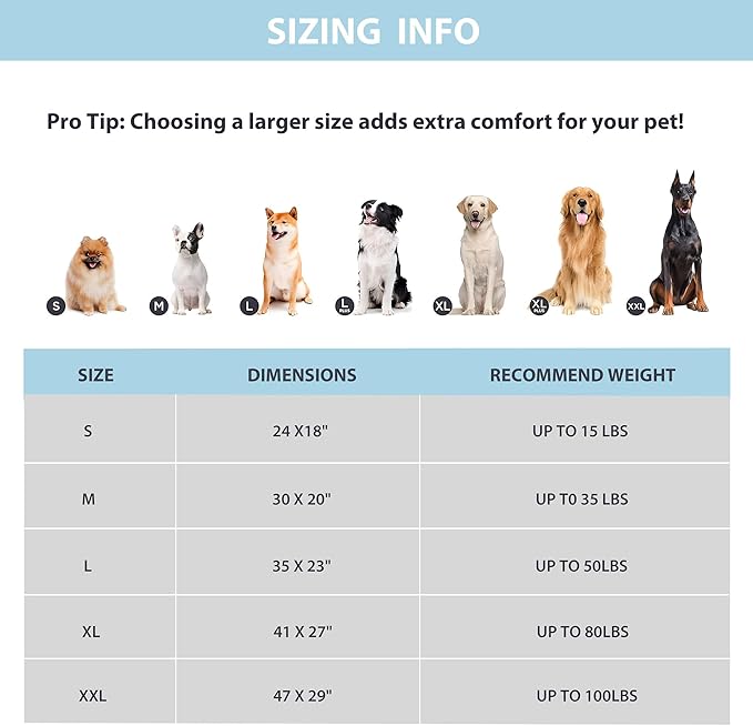 Dog Cooling Mat for Large Dogs - 47x29 Orthopedic Memory Foam Pet Pad for Summer, QMAX>0.5, Washable Premium Comfort Crate Pad for Your Furry Companion, Grey