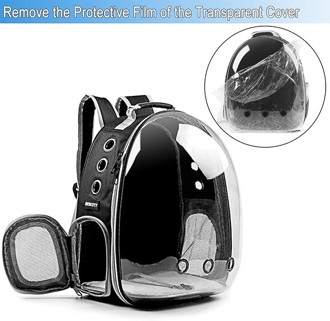Cat Backpack Carrier, Pet Backpack, Breathable Cat Dog Space Capsule Backpack, Airline-Approved for Small Cats Dogs Birds Bunny Travel Hiking