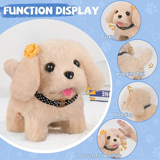 Vanvimen 16 Pcs Robot Dog Toys for Boys, Toys for 3 4 5 6 7 8 Year Old Boys Kids, Realistic Robot Puppy Toy for 5-7 6-8, Ideas Birthday Gifts for Boy 3 4 5 6 Year Old
