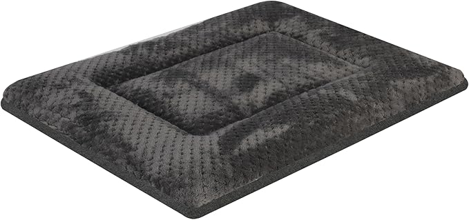 Dog Bed Pet Bed Mat 24" x 18" Plush Breathable Washable Dark Gray Dog Sleeping Mat