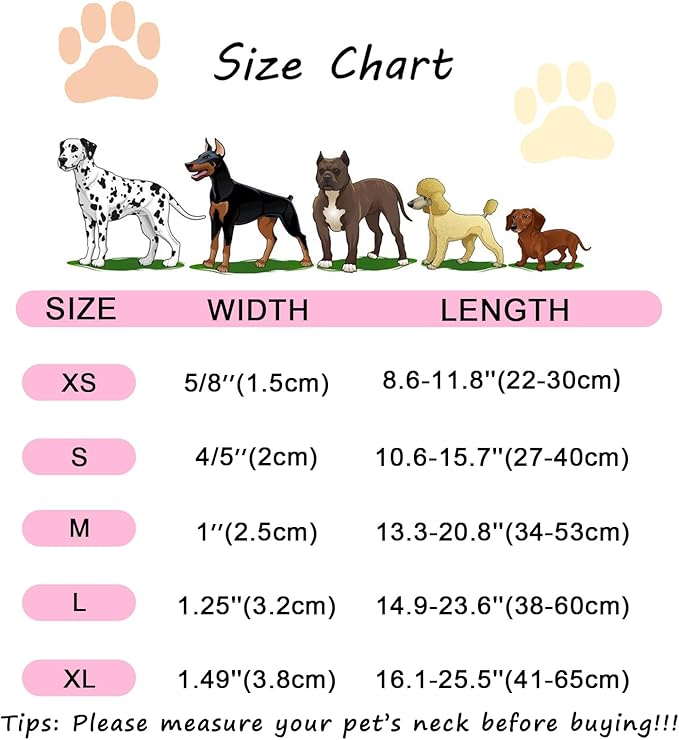 Spring and Summer Dog Collar with Bow Tie, Spring Cherry Bowtie Collar for Girl Boy Dog with Metal Buckle, Pink Bow Collar for Dogs,L