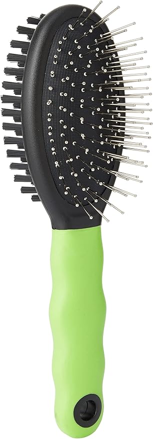 Ferplast Combination brush for cats GRO 5798, Delicate rounded tips, Soft bristles, Ideal for short, medium and long-haired animals, 19,5 x 5,5 x h 5,5 cm