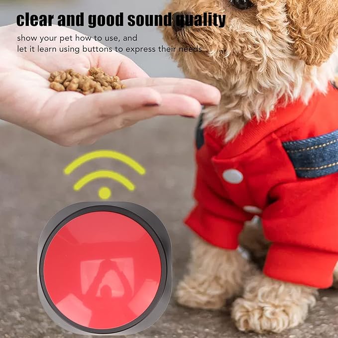 Dog Buttons for Communication, 4PCS Assorted Colors 30s Recording Voice Recording Buttons Pet Training Buzzer for Cat Pet Training