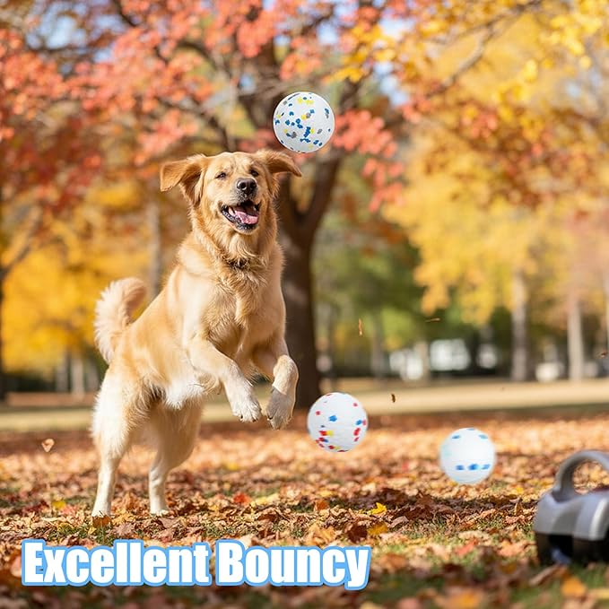 6 Packs 2.5 Inch Dog Ball, ETPU Dog Balls for Aggressive Chewers, Indestructible Bouncy Floating Tennis Balls for Large Medium Dogs, Tough Tennis Ball for Dogs Fetch Toy