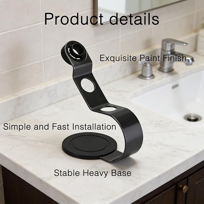 Lasvea Hair Dryer Holder compatible with Dyson Supersonic Nural Hair Dryer,Pure Cast Iron Magnetic Stand Holder with Power Plug Cable Organizer,2-in-1 diffuser suitable