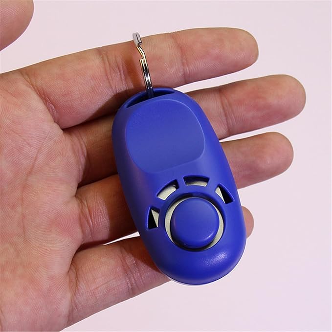 Dogs Training Clickers Plastic Pet Dogs Trainer Tool Stretch Help Wrist Rope Sound Keychains Dogs Training Clickers, Blue