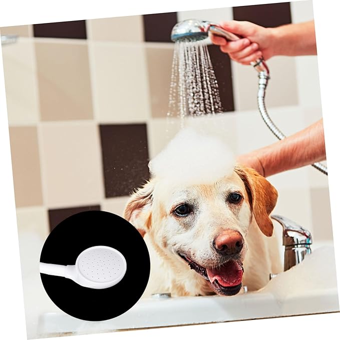 HEMOTON Creative Pet Shower Sprayer for Dogs and Cats Innovative Handheld Design for Stress Bathing White Color for Grooming and Shampooing