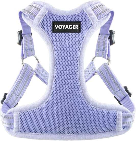 Best Pet Supplies Voyager Adjustable Step-in Flex Breathable Mesh Dog Harness for Small Medium Large Dogs (Lavender), XL