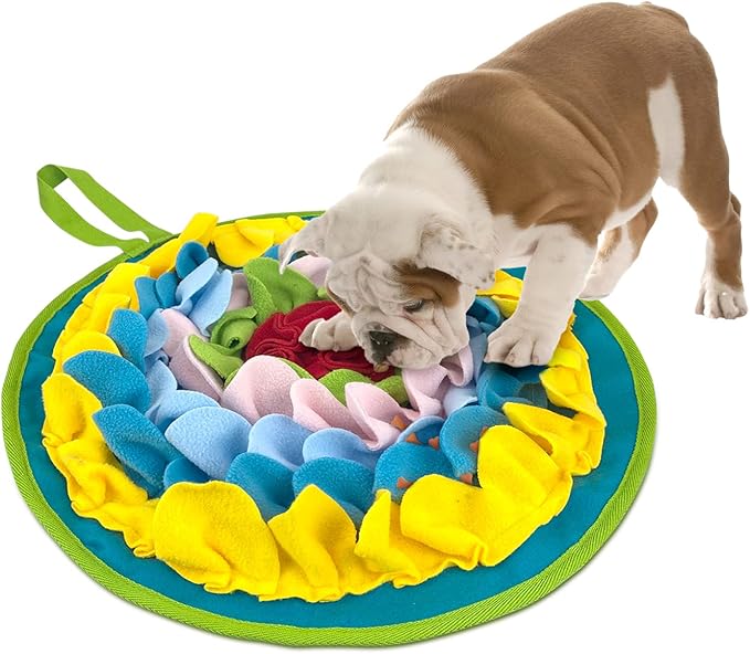 WishLotus Slip-Free Pet Snuffle Mat with Hanging Rope, Snuffle Mat for Dogs to Consume Energy and Relieve Stress, Pet Snuffle Mat for Rabbits, Hamsters, and Dogs to Improve Digestion