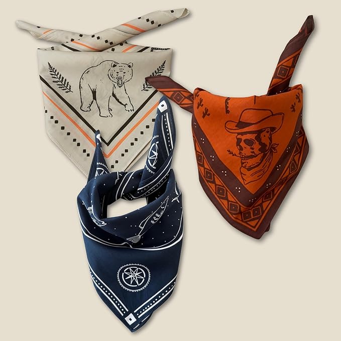 The Peacock Crew Premium Soft Cotton Bandanas Pack for Men and Women Paisley 22 x 22 inches