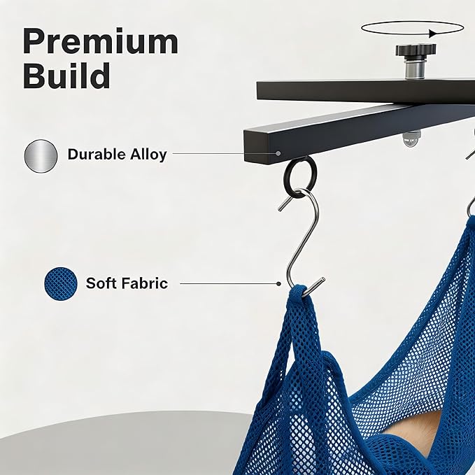 Dog Grooming Arm with Hammock Rotatable, Foldable Adjustable Height Dog Grooming Table Arm and Restraint Leashes for Small Medium Dogs at Home or Salons