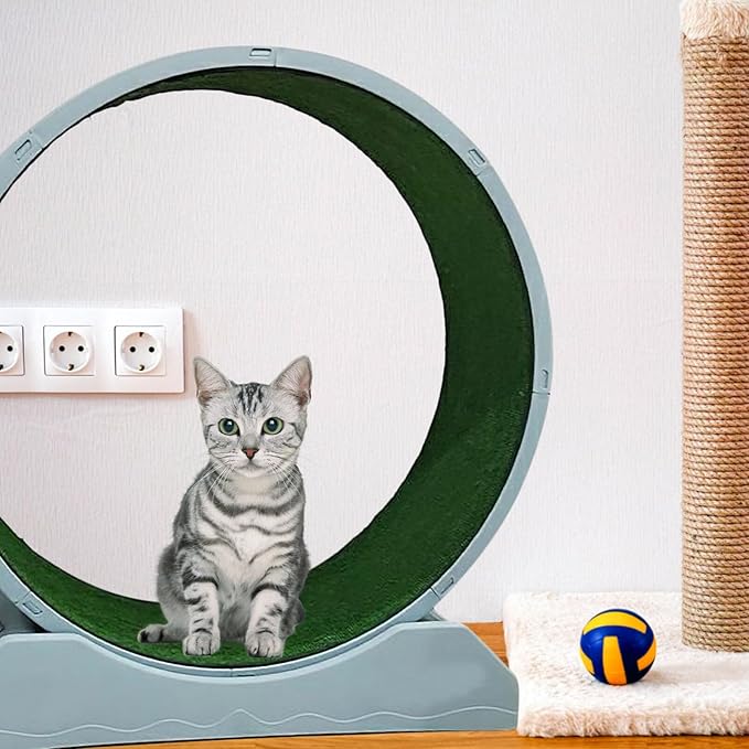 Ipetboom Cat Wheel Carpet Replacement Cat Exercise Wheel Mat,Fabric Cushion Treadmill Scratch Pad Carpet Fitness Toy Part for Device Pet Accessories