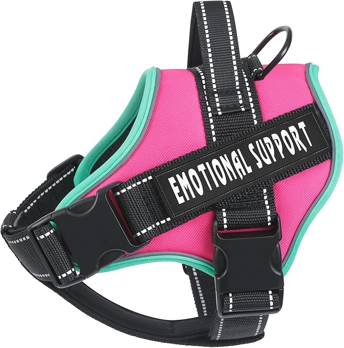 voopet Service Dog Harness, Emotional Support Pet Vest Harness, Reflective Breathable and Adjustable No-Pull ESA Dog Harness for Small Medium Large Dogs (with 4 PCS Removeable Tags)X-Large (Pack of 1)