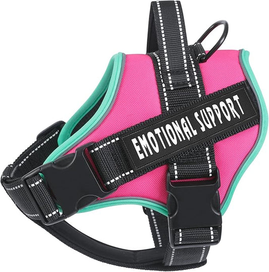 voopet Service Dog Harness, Emotional Support Pet Vest Harness, Reflective Breathable and Adjustable No-Pull ESA Dog Harness for Small Medium Large Dogs (with 4 PCS Removeable Tags)X-Large (Pack of 1)