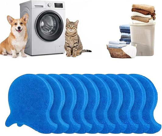 10PCS Pet Hair Remover for Laundry, Reusable Dog & Cat Laundry Hair Catcher, Effectively Removes Pet Hair, Lint and Dander from Clothes & Bedding, Suitable for Washing Machines, Dryers