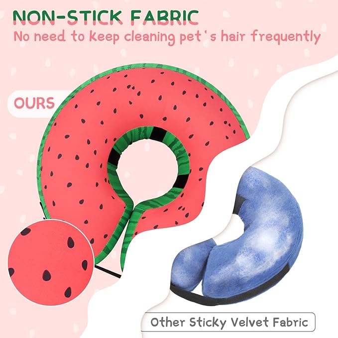 Supet Inflatable Dog Cone Collar Alternative After Surgery, Dog Neck Donut Collar Recovery E Collar for Neuter, Soft Dog Cone for Small Medium Large Dogs