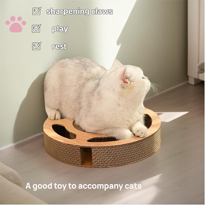 Whisker Wonderland: Interactive Cat Scratcher Playground with Rolling Balls – The Ultimate Claw-Craving, Ball-Chasing Haven for Indoor Cats