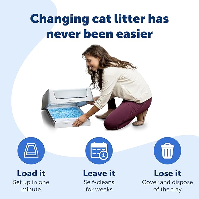 PetSafe ScoopFree Self-Cleaning Cat Litter Box Tray Refills with Sensitive Non-Clumping Crystals, 3-Pack