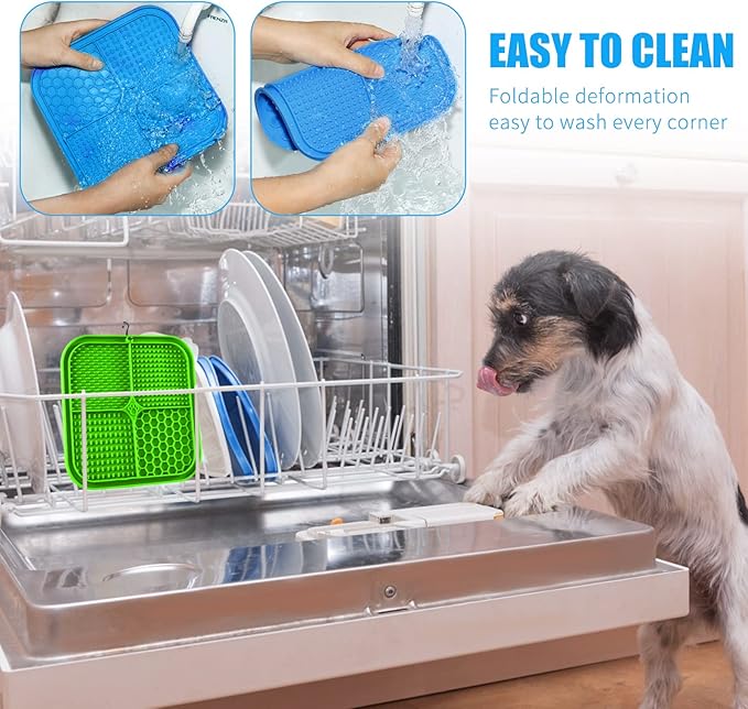 Honomastry Lick Mat for Dogs, Premium Lick Pad with Suction Cups for Dog Anxiety Relief, Slow Feeder Dog Bowls, Bathing, Grooming and Training.