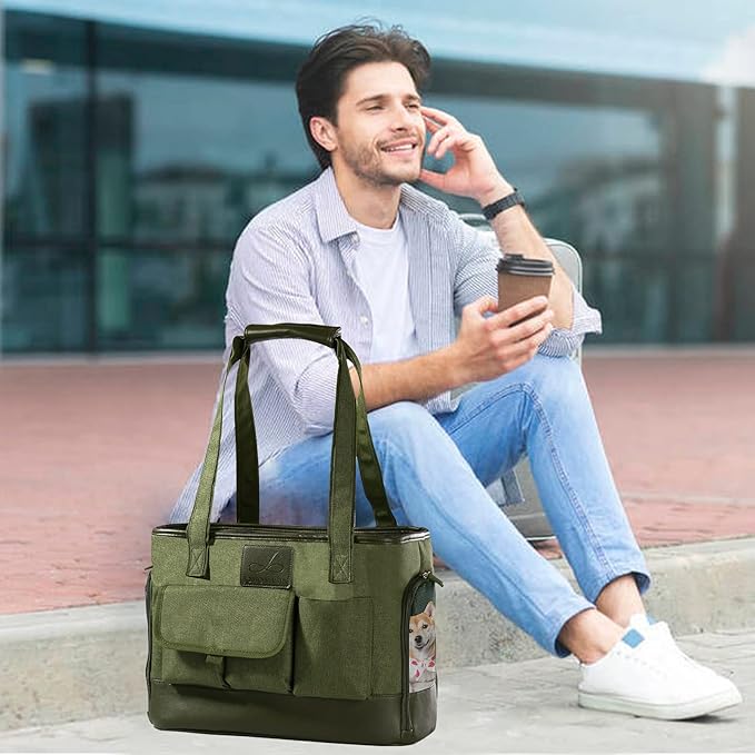 Dog Carrier, Cat Carrier, Pet Carrier, Foldable Waterproof Premium Oxford Cloth Dog Purse, Portable Bag Carrier for Small to Medium Cat and Small Dog